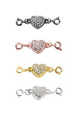 【即納】YFFSFDC ネックレス 留め具 マグネット留め具 4個セット 簡単装着 磁気クラスプ エンドパーツ ジュエリー用 延長用金具 DIY用 クラフト作り アクセサリーパーツ