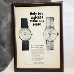 『 ハミルトン』ビンテージ 広告　60年代　フレーム 付 ポスター 当時物 額付