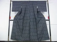 値下げ❢ 身幅53【大島紬-割り込み絣ロングワンピース】着物リメイク 大島紬着物リメイクロングワンピース - メルカリ
