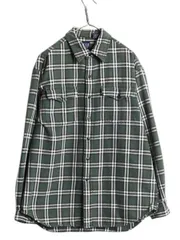 【お得なクーポン配布中!】 90s OLD GAP チェック ヘビー フランネル シャツ メンズ M / 古着 オールド ギャップ 長袖シャツ コットン ネル ポケット付き マルチカラー