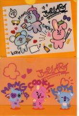 [중고] 문방구 기타 KOYA(아르엠) & MANG(제이 호프) & COOKY(정국) 문구 컬렉션(A5 클리어 파일 2장 세트) [이치반 복권 BT21 ART 5th Anniversary] F상