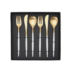 贈答用！！24金メッキ ゴールド クチポール ミオ デザート8本セット