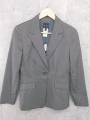 ◇ iCB アイシービー シングル 1B 長袖 テーラード ジャケット サイズ11 グレー レディース  【1002800980840】