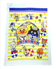 85×115cm_マリン柄イエロー () アンパンマン シャーリングお昼寝ケット タオルケット 85×115cm マリン柄イエロー TO-221018YE