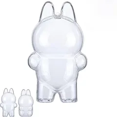 LABUBU用保護ケース ラブブ ケース 透明 吊り下げ可能 ポータブル 汚れ防止 防塵 便利に携帯 紛失防止 落下防止 傷防止 全面保護カバー 散歩用 (1, 立ち姿タイプ) [並行輸入品] 1