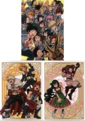 【中古】クリアファイル 集合/爆豪＆上鳴＆切島/麗日＆蛙吹 クリアファイル3枚セット 「スペシャルイベント 僕のヒーローアカデミア 雄英文化祭」
