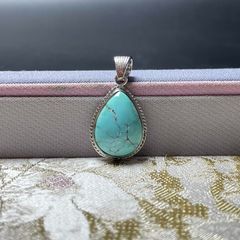 Sterling Silverターコイズペンダントトップ 刻印あり - メルカリ