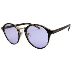 [FaceTrick az Label] ボストンサングラス 男女兼用 紫外線99.9％以上カット ライトカラーサングラス ﾌﾞﾗｳﾝﾃﾞﾐﾌﾚｰﾑ/ﾊﾟｰﾌﾟﾙﾚﾝｽﾞ AZ7108-72 0