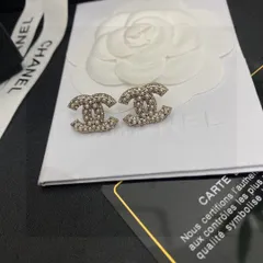 【今日特価】Chanel ヴィンテージ ダブル C ピアス 送料無料 限定価格