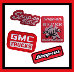 スナップオン Snap-on tools 赤 アイロンワッペン 工具 STIHLトラック ドライバー レンチ  オシャレ アメリカン アメカジ 車 GMC