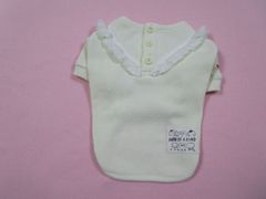 DOG DEPT ドッグデプト Sサイズ 胴回り42㎝ ワッフルヘンリーネックレス アイボリー 中古 定価6380円