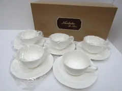 【未使用品】ノリタケ　ボーンチャイナ　コーヒー紅茶碗皿　5客