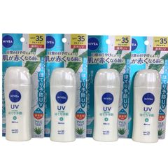ニベア花王　ニベアUV薬用ジェルA　日やけ止め　顔・からだ用　80ℊ　気分やすらぐフローラルハーブの香り　4個セット