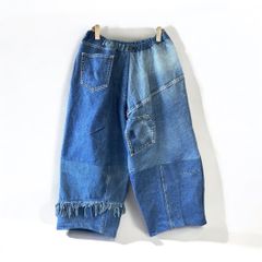 再構築イージーパンツ デニム ワイド メンズ レディース リメイク remake 久喜倉庫店 HK0026