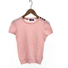 BURBERRY BLUE LABEL バーバリーブルーレーベル  半袖ニット サイズ:38  ピンク ウール100% レディース 　241013000822