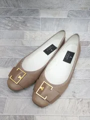 ◇ LANVIN COLLECTION ランバン コレクション フラット パンプス シューズ サイズ22 1/2 ブラウン レディース P  【1405290019678】のサムネイル