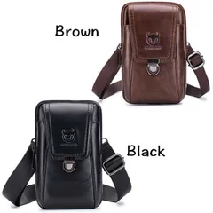 ベルトポーチ ウエストバッグ レザー　ヒップバッグ ベルト通し 縦型 牛革 本革 取り外し可能なベルト ポーチ メンズ 小型 ベルトループ スポーツ 登山 散歩 スマホポーチ スマホケース 父 父の日プレゼント 流行り 人気 収納力（DJB072)