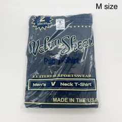 Velva Sheen ベルバシーン　パックTシャツ　Vネック Mサイズ ネイビー／オートミール2枚セット 2pieces アメリカ製