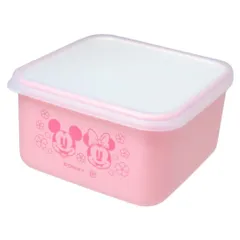 ミッキー＆ミニー お弁当箱 スクエアランチプラスＳ さくら柄 ディズニー ヤクセル ランチグッズ かわいい キャラクター グッズ 