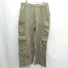 ◇ Θ FTW ダメージ加工 ワイドカーゴパンツ サイズL カーキ系 メンズ E  【1502180077463】のサムネイル