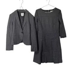 Z1510 組曲 KUMIKYOKU ワンピースセットアップ ジャケット ワンピース グレー サイズ3