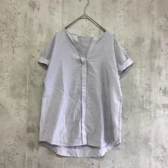 IENA イエナ　Vネックフレンチスリーブブラウス　ライトグレー　レディース　Fサイズ