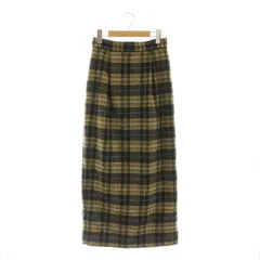 コラージュ ガリャルダガランテ COLLAGE GALLARDAGALANTE ウールロングチェックスカート タイト マキシ ロング 0 茶 ブラウン 黒 ブラック /AT ■OS