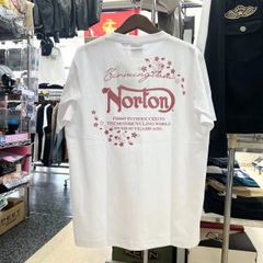 XL あり‼️日本限定‼️Norton ノートン⚫︎半袖　Tシャツ　桜　シャイニー　ホワイト　M L