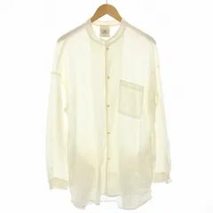 レミレリーフ REMI RELIEF バンドカラーシャツ ロングシャツ カジュアルシャツ 麻 リネン 長袖 F 白 ホワイト 128390 /HNのサムネイル