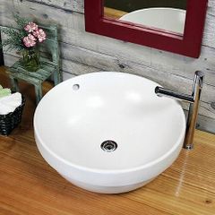 信楽焼 オーバーフロータイプ 手洗い鉢 洗面ボウル 陶器 幅46cm 大型サイズ 白マット手洗い鉢 tr-6027
