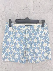 ◇ green label relaxing UNITED ARROWS 花柄 総柄 レース ショート パンツ 36 オフホワイト ブルー系 * 1002800304752 【中古】 【1002800304752】