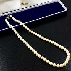 ネックレス 真珠 パール シルバー ジュエリー 約6mm ケース付 MB079