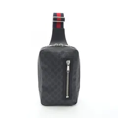 グッチ GUCCI ウエストバッグ ボディバッグ ソフト GGスプリーム ベルトバッグ ブラック PVCコーティングキャンバス レザー ベルトバッグのサムネイル