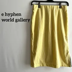 e hyphen world gallery スカート　イエロー　黄色　F
