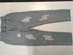 子供用　ダメージジーンズ　薄水色　49