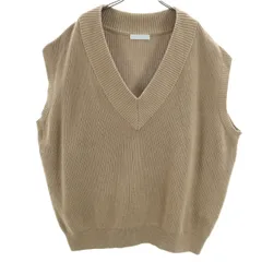 SENSE OF PLACE センスオブプレイス エクストラルーズ Vネック ニットベスト FREE ベージュ アーバンリサーチ メンズ 古着