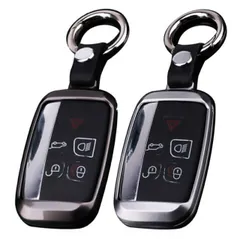 ジャガー ランドローバー A 煌く メタル スマートキーケース キーカバー キーホルダー レンジローバー イヴォーク ヴェラール ディスカバリー XE XF XJ Fペイス Fタイプ レザー 本革ベルト アクセサリー メンズ レディース おしゃれ 保護カバー