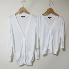 C986　GAP　ギャップ　XS　カーディガン　ホワイト　2点セット