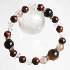 【繁栄に導く】レッドルチルクォーツのデザインブレス＊ パワーストーンブレスレット