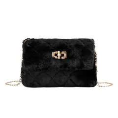 [APOSITV] キルティング ミニバッグ ファーバッグ ショルダーバッグ レディース モコモコ 斜めがけ