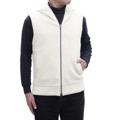 【HERNO / ヘルノ】メンズ ダウンジレ  (MC00007UR 70083 WH 1010) 22aw-23aw ホワイト×グレー  [新品]