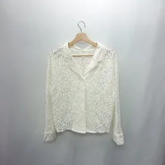 ◇ ⊂ archives レース 長袖 シャツ サイズF ホワイト レディース E 【1502180009945】