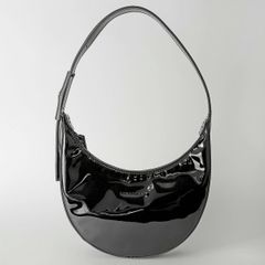 極美品 アライア DEMI LUNE メッシュ ショルダーバッグ ブラック