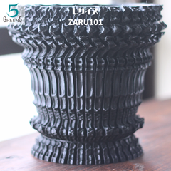 3Dプリント鉢 3Dプリンター鉢 作家鉢 植木鉢 Green5【ZARU101L】155mm