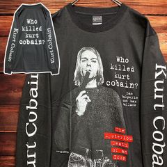 長袖 Tシャツ ロンT カートコバーン ニルバーナ NIRVANA 黒 tee ティーシャツ バンド ロック ツアー ライブ 映画 ムービー キャラ 両面 プリント 派手 古着 ビンテージ vintage メタル ラッパー アーティスト  2980 p10