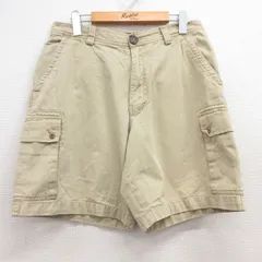 W31/古着 ギャップ GAP ショート カーゴ パンツ ショーツ メンズ 00s コットン ベージュ カーキ 25jul18 中古 ボトムス 短パン ショーパン
