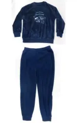 【中古】衣料雑貨 シナモロール＆ハチワレ フリースセット(長袖/レディース) ネイビー Lサイズ 「ちいかわ なんか小さくてかわいいやつ×サンリオキャラクターズ×ユニクロ スペースツアー」