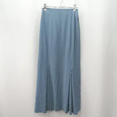 ◇ ⊂ CAPRICIEUX LE'MAGE　カプリシューレマージュ 無地 ロング フレア スカート サイズ38 ブルー系 レディース E  【1506190007564】