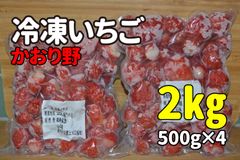 冷凍いちご　長門産「かおりの」500g×4袋（合計2kg）