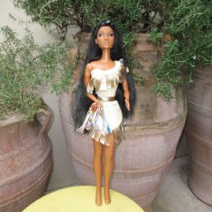 Large! 90's Disney Pocahontas Pocahontas Plush PVC Figure Doll Disney Vintage One of a kind